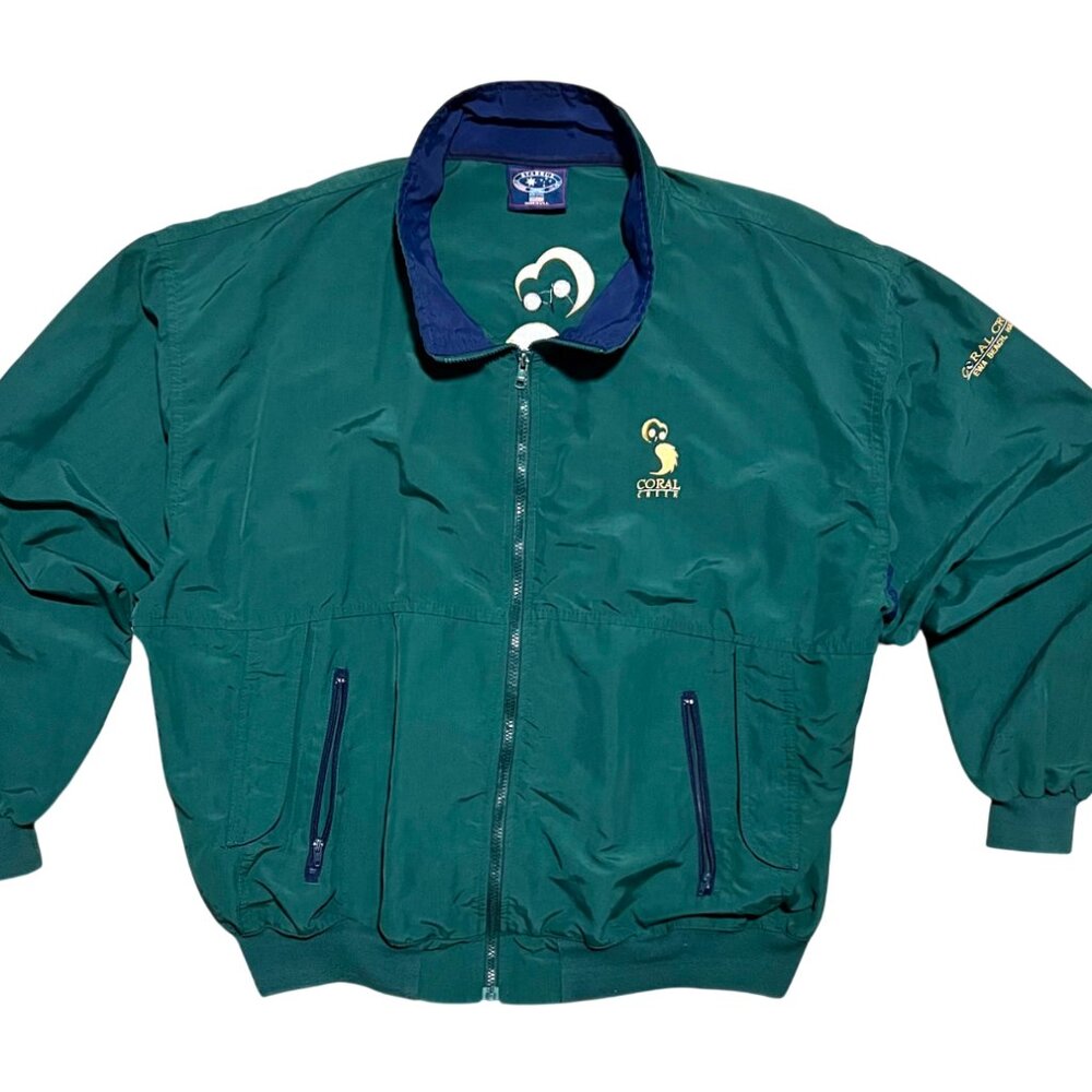 Coral Creek Ewa Beach Hawaii Vintage Embroidered Windbreaker Jacket, Men's 2XL